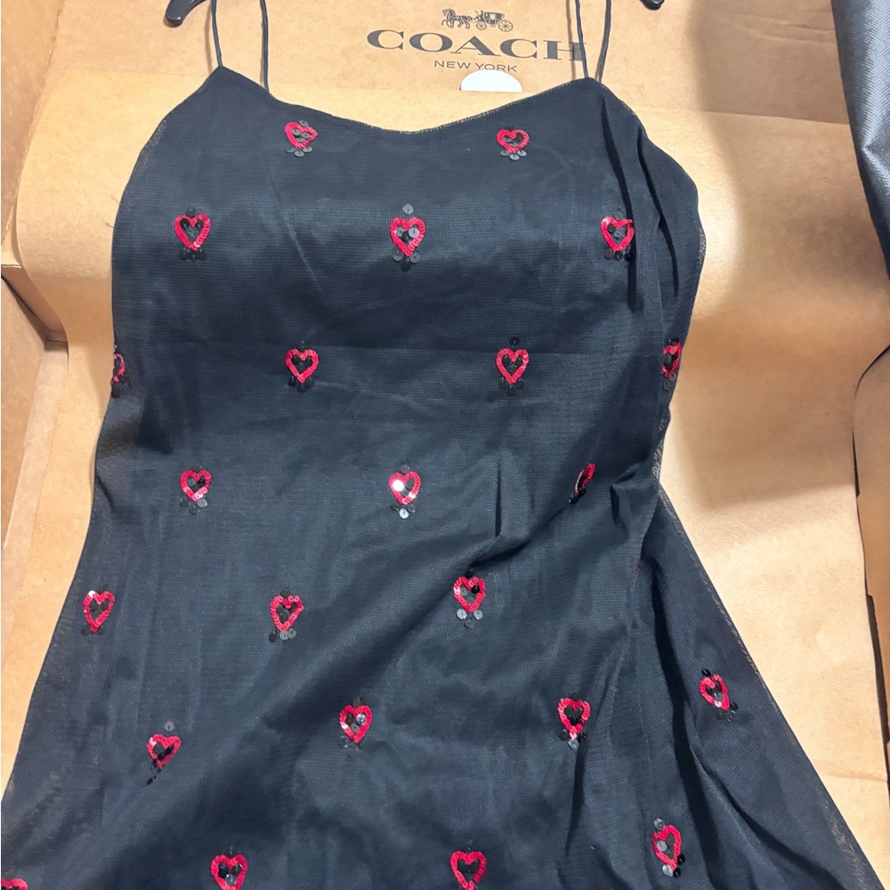 Coach Black Garment with Red Accents